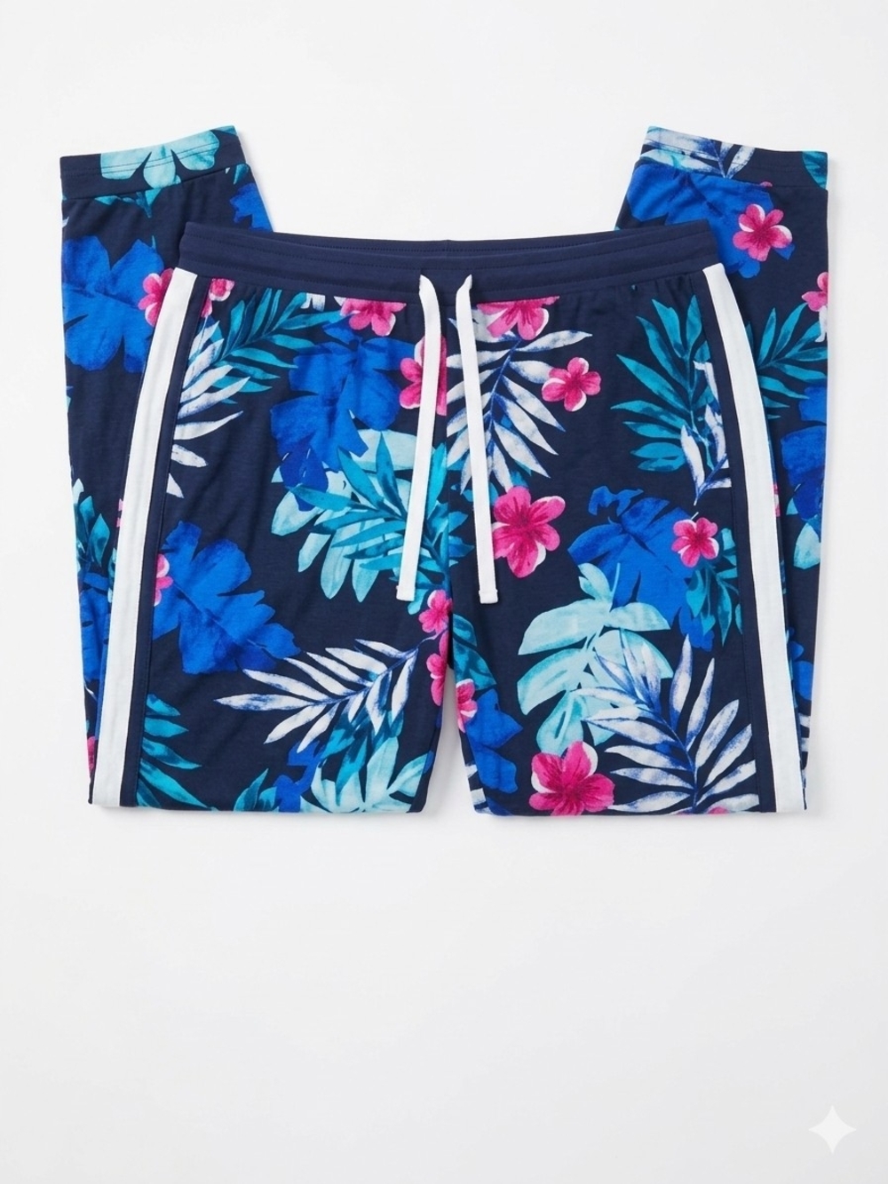 Secret Treasures Navy Tropical Floral Athletic Shorts